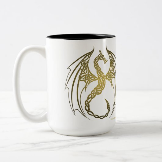 Celtic Dragon Tweekleurige Koffiemok (Links)