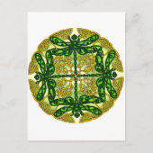 Celtic Dragonflies Green Briefkaart (Voorkant)
