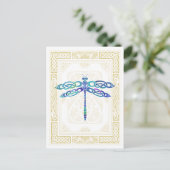 Celtic Dragonfly Briefkaart (Staand voorkant)