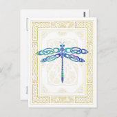 Celtic Dragonfly Briefkaart (Voorkant / Achterkant)