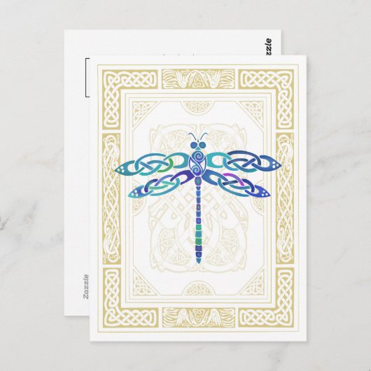 Celtic Dragonfly Briefkaart (Voorkant / Achterkant)