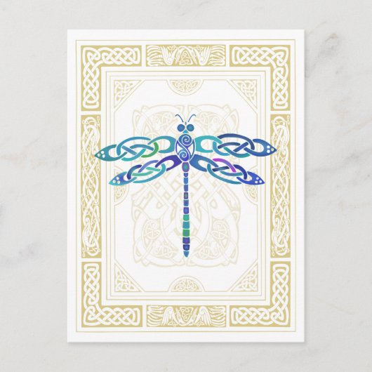 Celtic Dragonfly Briefkaart (Voorkant)