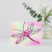 Celtic Dragonfly Light Briefkaart (Staand voorkant)