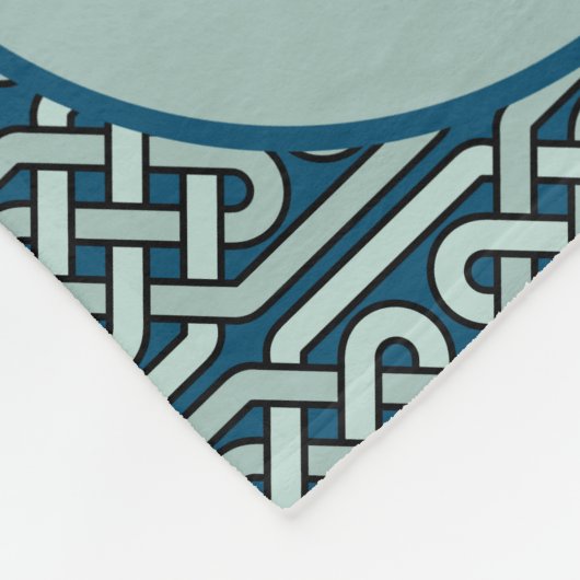 Celtic Dragons Blue Fleece Deken (Hoek)