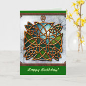 Celtic Dreams (Birthday-kaart) Kaart (Gele Bloem)