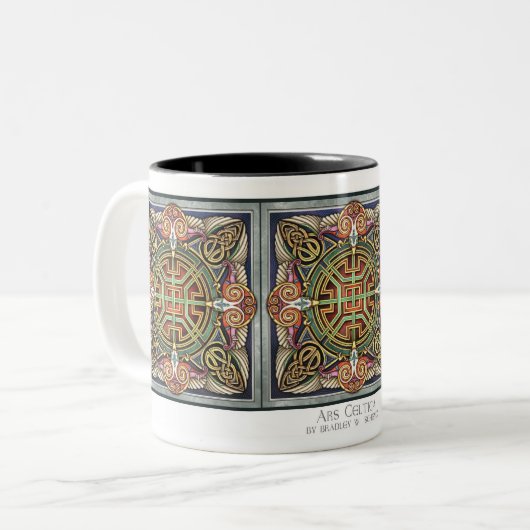 Celtic Eagle Squares Mok (Voorkant links)