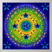 Celtic Earth Orb Midnight Print (Voorkant)