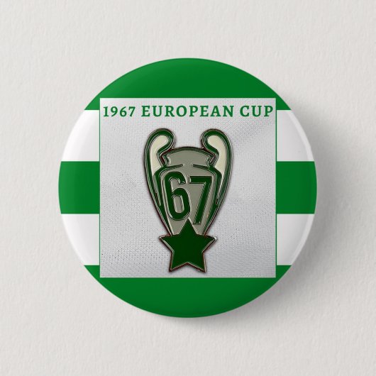 CELTIC ECW 67 PIN BADGE TROPHY ONTWERP RONDE BUTTON 5,7 CM (Voorkant)