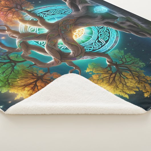 Celtic Elegance: De boom van het leven onthuld Sherpa Deken (3/4)