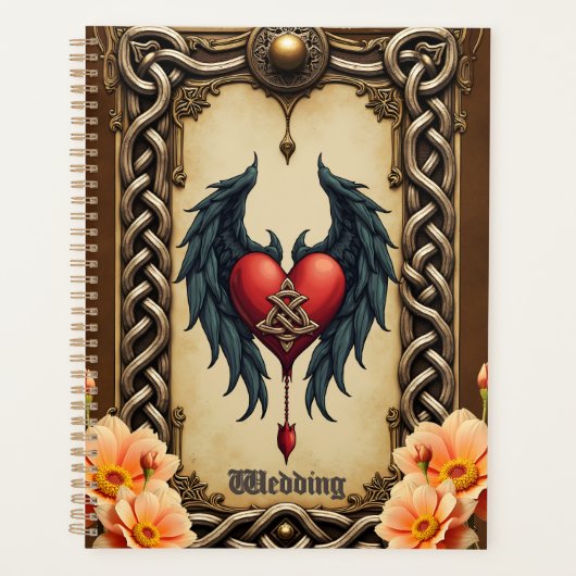 Celtic elegance with a heart and wings. planner (Voorkant)