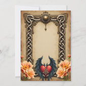 Celtic elegance with a heart and wings.  save the date (Achterkant)