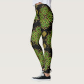 Celtic Enless Knot - Shamrock four-leaf Clover Leggings (Links)