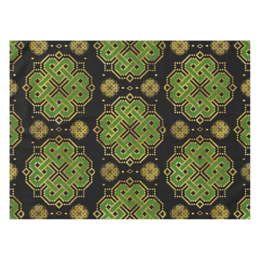 Celtic Enless Knot - Shamrock four-leaf Clover Tafelkleed (Voorkant (Horizontaal))