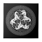 Celtic Epona Knot Ring with Horses Tegeltje (Voorkant)