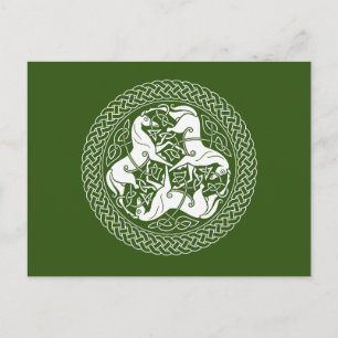 Celtic Epona Knot with Horses Briefkaart