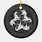 Celtic Epona Knot with Horses Keramisch Ornament (Achterkant)