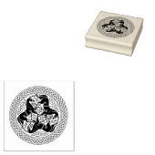 Celtic Epona Knot with Horses Rubberstempel (Gestempeld)