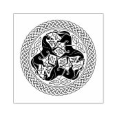 Celtic Epona Knot with Horses Rubberstempel (Afrduk)