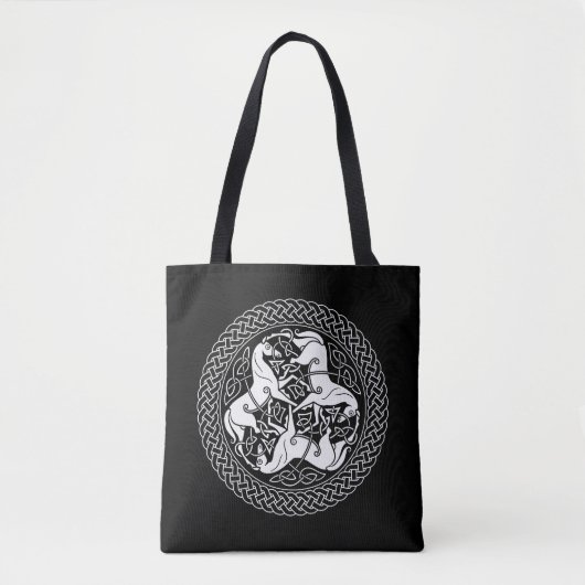 Celtic Epona Knot with Horses Tote Bag (Voorkant)