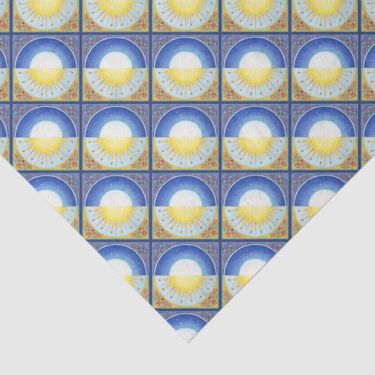 Celtic Equinox Sun & Moon Tissue Paper Tissuepapier (Detail)