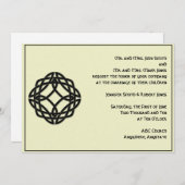 Celtic Eternity Knot Black Wedding Invitation Kaart (Voorkant / Achterkant)