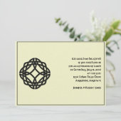 Celtic Eternity Knot in Black en Mythic Ivory Kaart (Staand voorkant)