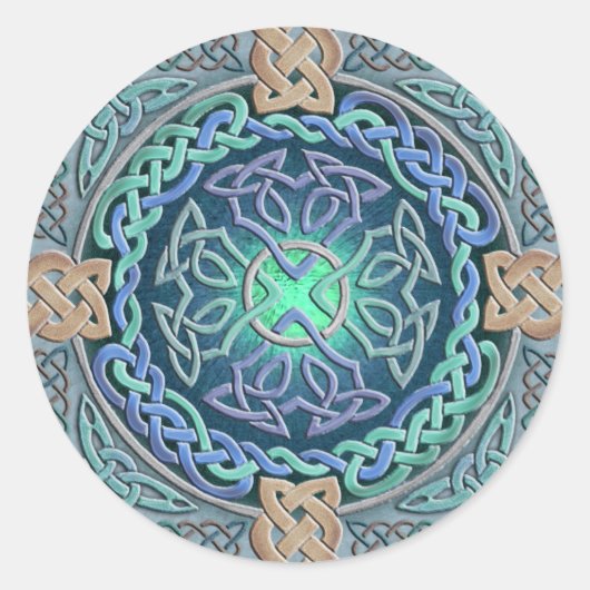 Celtic Eye of the World Ronde Sticker (Voorkant)