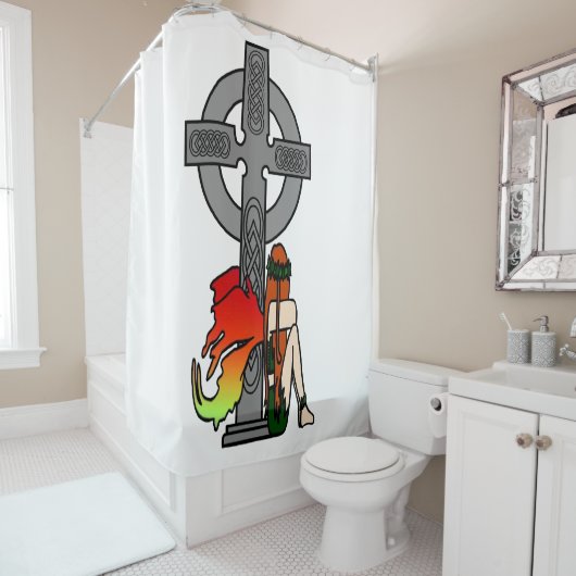Celtic Faerie Douchegordijn (In situ)