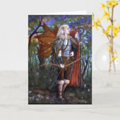 Celtic Fairy voor mannen met Bow Warrior Artist Ka Kaart (Gele Bloem)