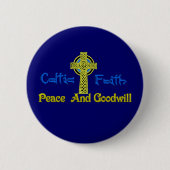 Celtic Faith. Ronde Button 5,7 Cm (Voorkant)