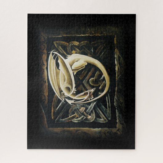 Celtic Familiar Dragon Legpuzzel (Verticaal)