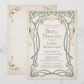 Celtic Fantasy Baby shower Kaart (Voorkant / Achterkant)