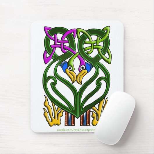 CELTIC FANTASY VOGEL Design Muismat (Met muis)