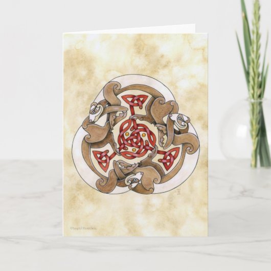 Celtic Ferret Triskel Kaart (Voorkant)