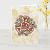 Celtic Ferret Triskel Kaart (Gele Bloem)