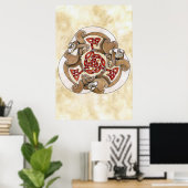 Celtic Ferret Triskel Poster (Thuiskantoor)