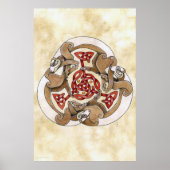 Celtic Ferret Triskel Poster (Voorkant)