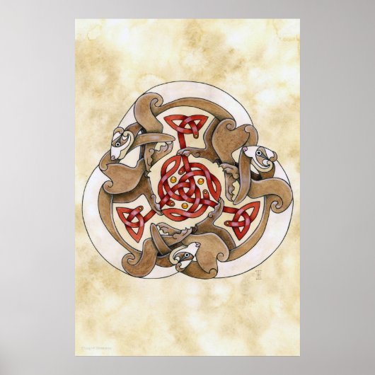 Celtic Ferret Triskel Poster (Voorkant)