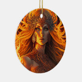 Celtic Fire Goddess Brighid Imbolc Keramisch Ornament (Rechts)