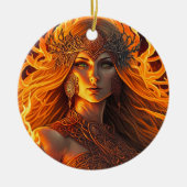Celtic Fire Goddess Brighid Imbolc Keramisch Ornament (Voorkant)