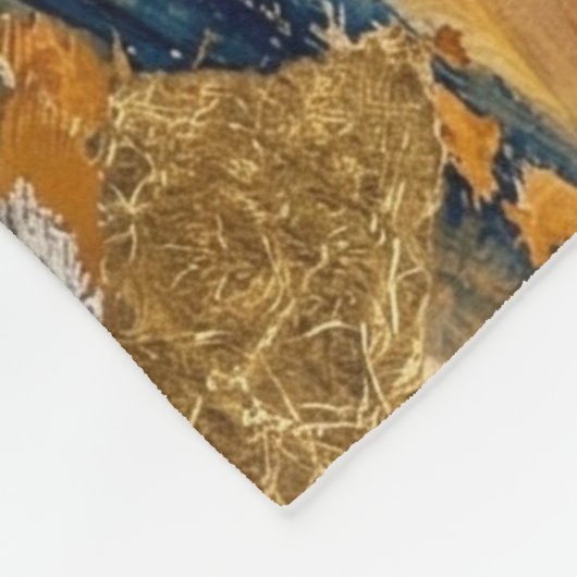 Celtic Fire Goddess Brigid Gold Leaf Fantasy Art Fleece Deken (Hoek)