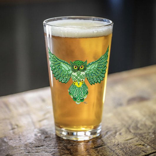 Celtic Flight Uil Groen Glas
