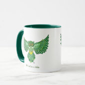 Celtic Flight Uil Groen Mok (Voorkant links)