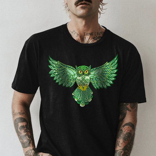 Celtic Flight Uil Groen T-shirt