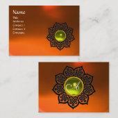 CELTIC FLOWER MONOGRAM AGATE oranje yellow topaz Visitekaartje (Voorkant / Achterkant)