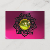 CELTIC FLOWER MONOGRAM roze amethyst, topaz Visitekaartje (Achterkant)