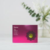 CELTIC FLOWER MONOGRAM roze amethyst, topaz Visitekaartje (Staand voorkant)