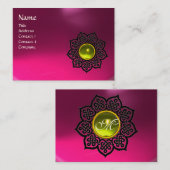 CELTIC FLOWER MONOGRAM roze amethyst, topaz Visitekaartje (Voorkant / Achterkant)