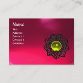 CELTIC FLOWER YELLOW EDELSTONE MONOGRAM Pink Ruby Visitekaartje (Voorkant)