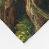 Celtic Forest Queen Red Fox Witch Fantasy Art ( Fleece Deken (Hoek)